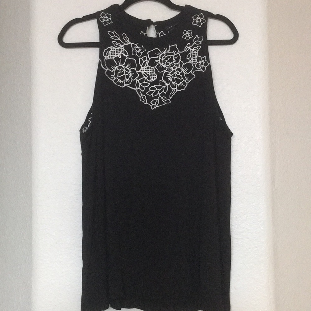 Black floral top
